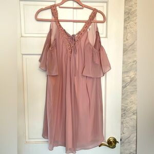 Cold shoulder balletcore chiffon dress from Soprano